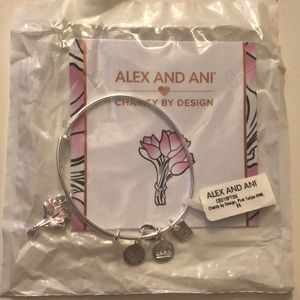 SALE!! Alex and Ani Silver Pink Tulips Bracelet